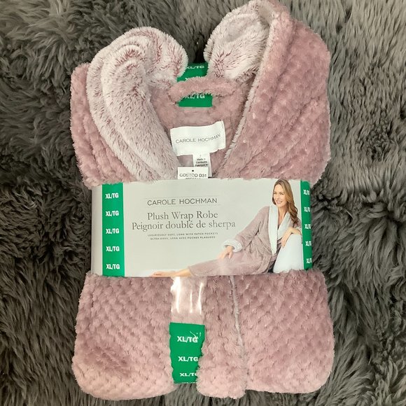 Midnight by Carole Hochman Other - Carole Hochman Women's Pink Plush Wrap Robe / Size Large